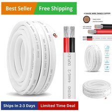 4 Gauge Marine Wire 4 AWG Duplex Marine Grade Wire,10ft Tinned Copper Oxygen-...