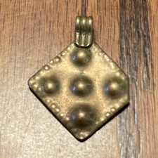 KARL NORMAN Signed Bronze Diamond-Shaped Pendant