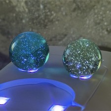 20mm Shooter 17mm Glass Marbles Blue Green Clear Air Bubble Lot Vintage Style