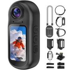 4K Mini Body Camera with EIS 6-Axis Stabilization,POV Action Camera