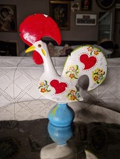 Portugal Pottery Rooster D’ Amour Folk Art Hand Painted Figurine
