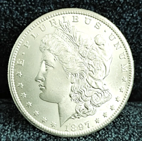 1897 S Morgan Dollar MS+++++ Great Eye Appeal Strong Strike White Coin