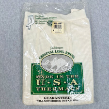 J.E. Morgan VTG Men's Ankle Length sz M USA Made Waffle Knit Thermal Long Johns