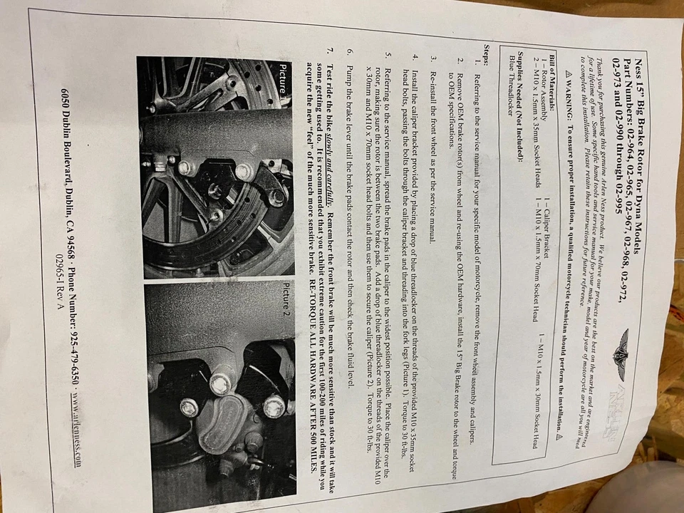 ARLEN NESS Rotor de Freio Jagged 15" Softail Dyna Fatboy Heritage Rocker Crossbones - Imagem 3 de 4