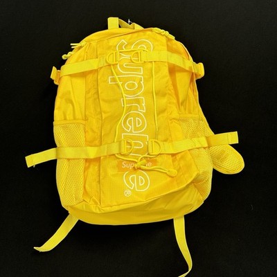 Supreme Backpack Yellow FW18 Adjustable Breathable Condura Clip Zip Backpack SW