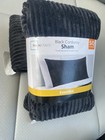 Mainstays 2 pack Sham Standard /Queens(S/Q) Black Corduroy Essential Fits 20x26