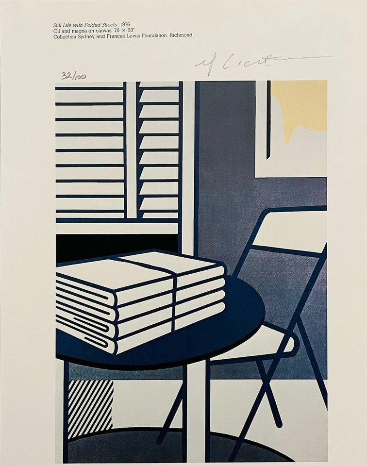 罗伊·利希滕斯坦原版签名平版画、真品证明和评估,3500美元! — 第 2/4 张图片