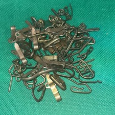 Vintage Metall Messing ? Gardinenhaken X50 ca.