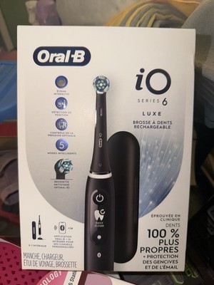 Oral-B iO Series 6 Luxe Electric Toothbrush Black Rechargeable Timer 5 Speeds