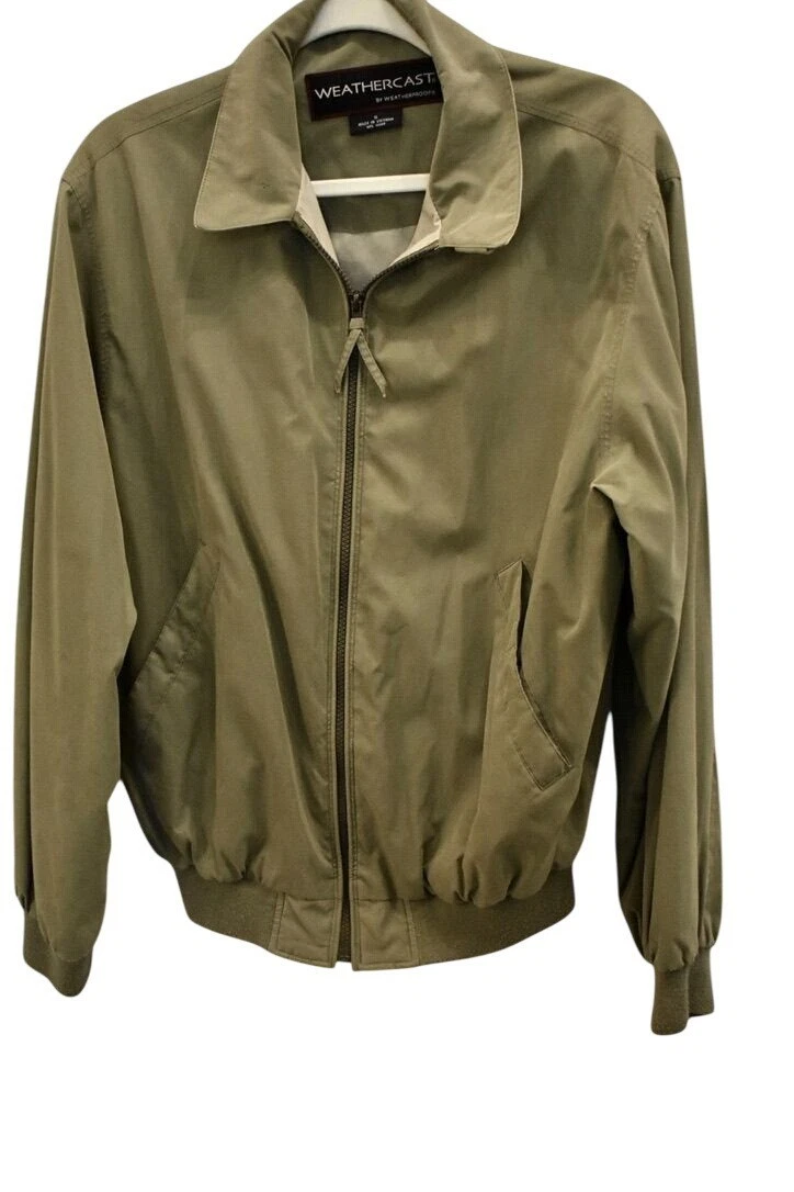 Men's Vintage 80's Weathercast by Weatherproof Olive Green Lightweight Jacket S