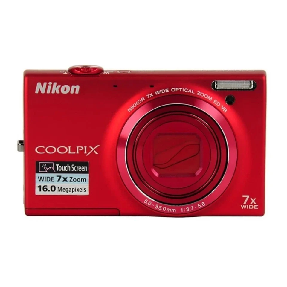 Nikon COOLPIX S6150 Digitalkamera 16,0 Megapixel, Rot eingebauter Lautsprecher - Bild 2 von 4