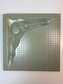 Vintage Lego Gray Raised 32x32 Moon Crater & Space Base Landing Pad Plates