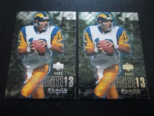 KURT WARNER 2000 UPPER DECK BLACK DIAMOND BASE & GOLD PARALLEL 2 CARD LOT #94