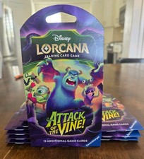   New Disney Lorcana TCG:Attack Of The Vine Sleeved Booster Packs Lot Of 10   