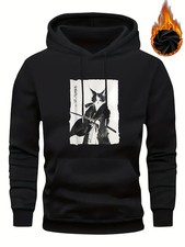 Men'S  Women'S Japanese Anime Manga Print Hooded Sweatshirt -Thickened Winter W