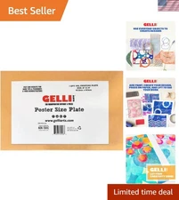 Extra-Large 18" x 24" Monoprinting Gelli Plate - Includes Brayer & Stencils