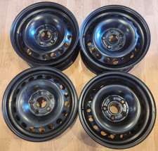 SET OF (4) 15" VOLKSWAGEN JETTA, GOLF FACTORY OEM STEEL RIMS 15x6 2005-2016