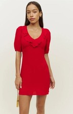 Reformation Simon Dress in Cherry Red