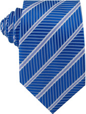 Extra Long Ties for Men Big and Tall Neckties Woven XL-63" Light Blue Stripe
