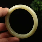 55mm Grade A 100% Natural Green Jade Bracelet Bangle Chinese Xiu Jade A-S-V8689