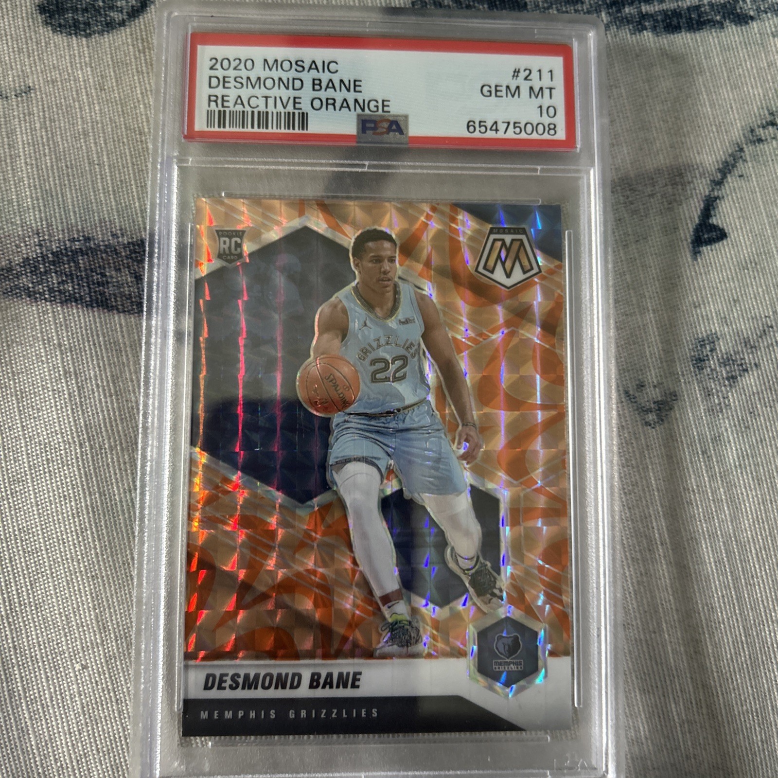 2020-21 Panini Mosaic - Rookie Desmond Bane #211 Reactive Orange Prizm (RC)