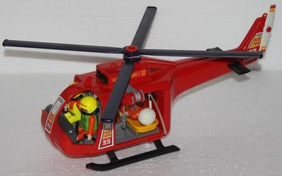 Playmobil art 4428 Feuerwehr Rettungshubschrauber rot Rettung Krankenhaus - Bild 1 von 4