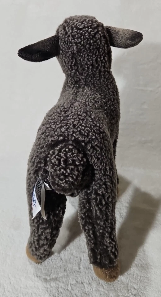 HANSA CREATE Negro Gris Oveja Cordero Peluche 12" Posable Coleccionista A9 Foto 4 de 4