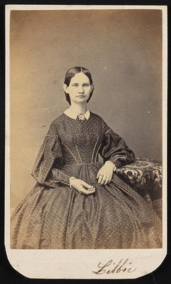 Photo:[Libbie, three-quarters-length portrait, seated, facing front]