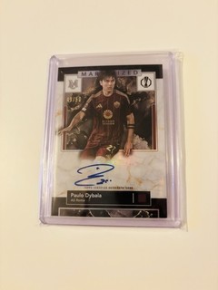 2024 25 Topps Museum UEFA Paulo Dybala Marbleized Auto As Roma 49/50