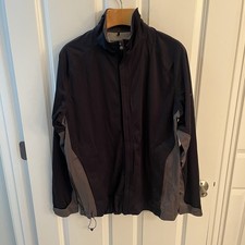 Nike Golf Storm Fit Jacket Men Large L Full Zip Black Gray Grey