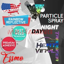 Particle Spray Reflective Heat Transfer Vinyl HTV T-Shirt 20" Iron Press #RR07