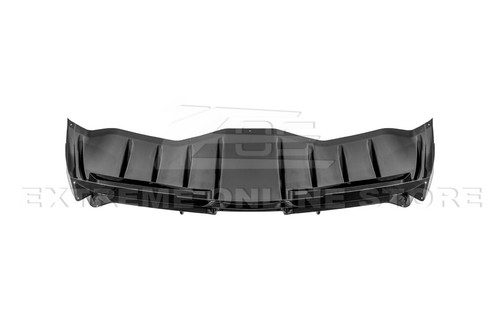 Labio divisor difusor adicional parachoques trasero negro brillante base Corvette C8 20-Up - Imagen 23 de 24
