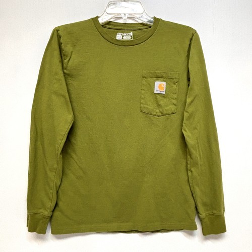 Carhartt Long Sleeve Crewneck T-Shirt w/ Pocket and Graphic Youth Large (14/16)