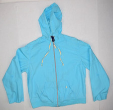 Vintage Windbreaker Jacket Size S 80s 90s Catalina Light Blue Beach Fashion