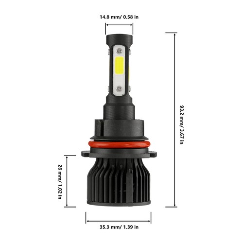 For Dodge Dakota Durango 1998-2003 4-sides High Low Beam LED Headlight 9007 Bulb - Picture 11 of 12