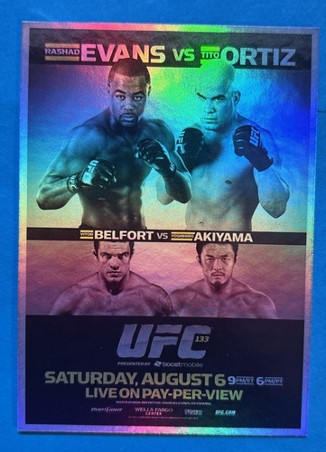 2011 Topps UFC Moment of Truth Poster Review FPR-UFC133 Evans vs Ortiz
