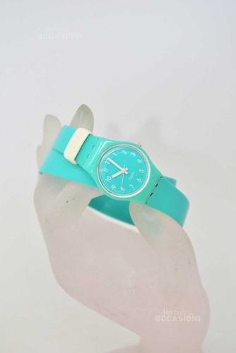 Orologio Swatch Cinturino In Plastica Lungo Azzurro | eBay