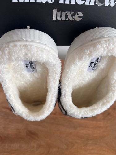 New Women’s Ghost Black White Checkers Slippers Large 8-9 Halloween Memory Foam - Picture 7 of 7