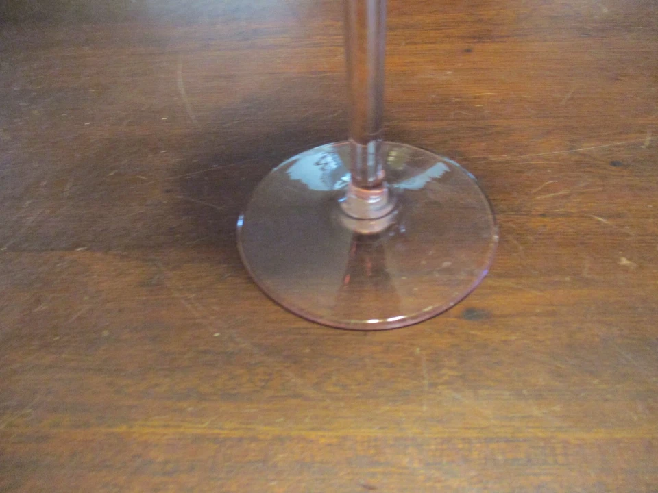 Copa de vino y agua vintage Makasa flor de ciruelo cristal amatista 9"" Foto 2 de 4