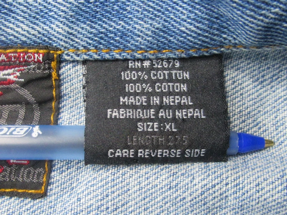 Chaqueta De Colección Stone Cold Para Hombre X-Large Denim Trucker Steve Austin 1999 WWF Attitude Foto 3 de 4