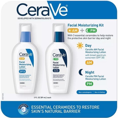 CeraVe AM (3oz) & PM (3oz) Facial Moisturizing Lotion Combo Pack - 第 2/5 張圖片