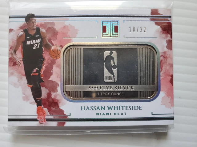 2018-19 Hassan Whiteside Panini Impeccable .999 Silver 1 oz. Logoman Bar #37/22