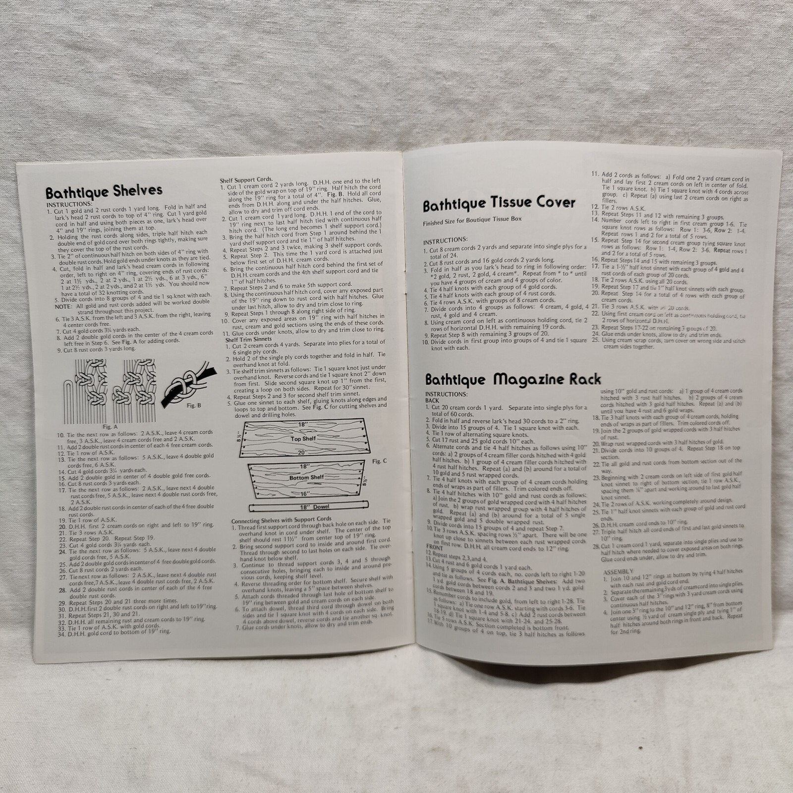 Rare Vtg 1978 MACRAME FOR EVERYDAY LIVING 15 Project Instructions GayleMot GM18