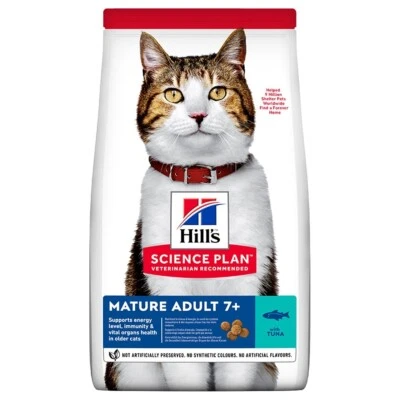 Hills Science Plan Mature Adult 7+ Dry Cat Food (Tuna) 1.5Kg, 10Kg