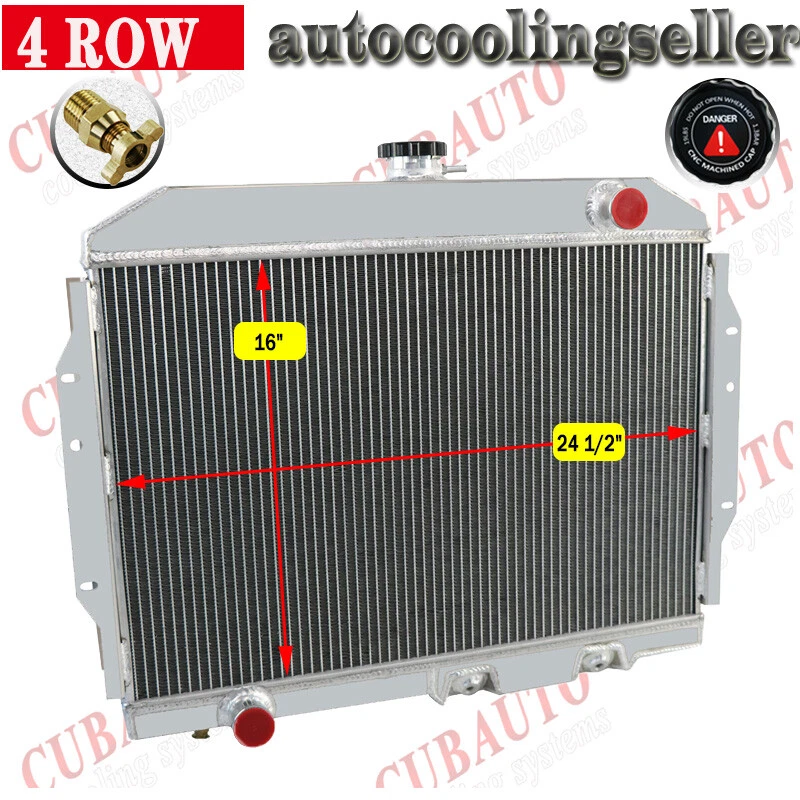 4-ROW ALUMINUM RADIATOR FIT 1968-1974 AMERICAN MOTORS AMC AMX JAVELIN WAGON SST Foto 2 de 4