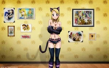 Anime fairy tail big  blonde panties Playmat Game Mat Desk