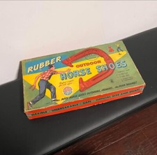 Vintage Rubber Horse Shoe Set No 702 Auburn Rubber Original Nox