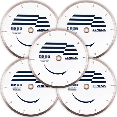 ZENESIS Blade Porcelain, Ceramic, Granite Tile Continuous Rim 12 inch | 5 Blades