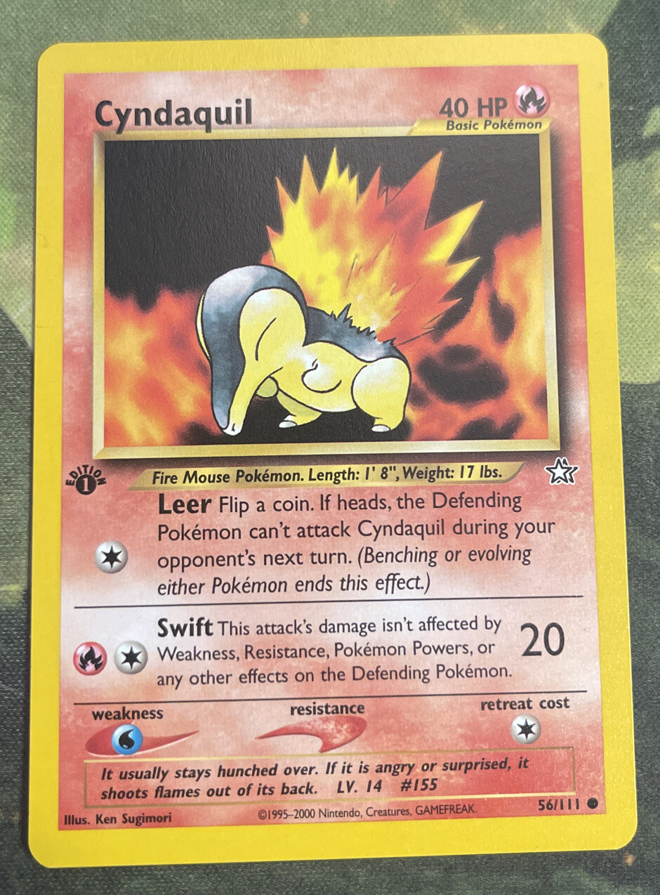 1st Edition Cyndaquil 56/111 - Neo Genesis - Near Mint