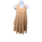 NWT Sonoma Tiered Knit Dress Womens PL Sleeveless Sundress Prairie Lagon #4900